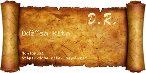 Dósa Rita névjegykártya