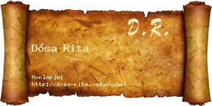 Dósa Rita névjegykártya