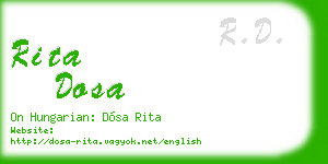 rita dosa business card