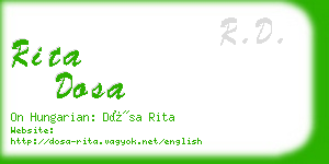 rita dosa business card